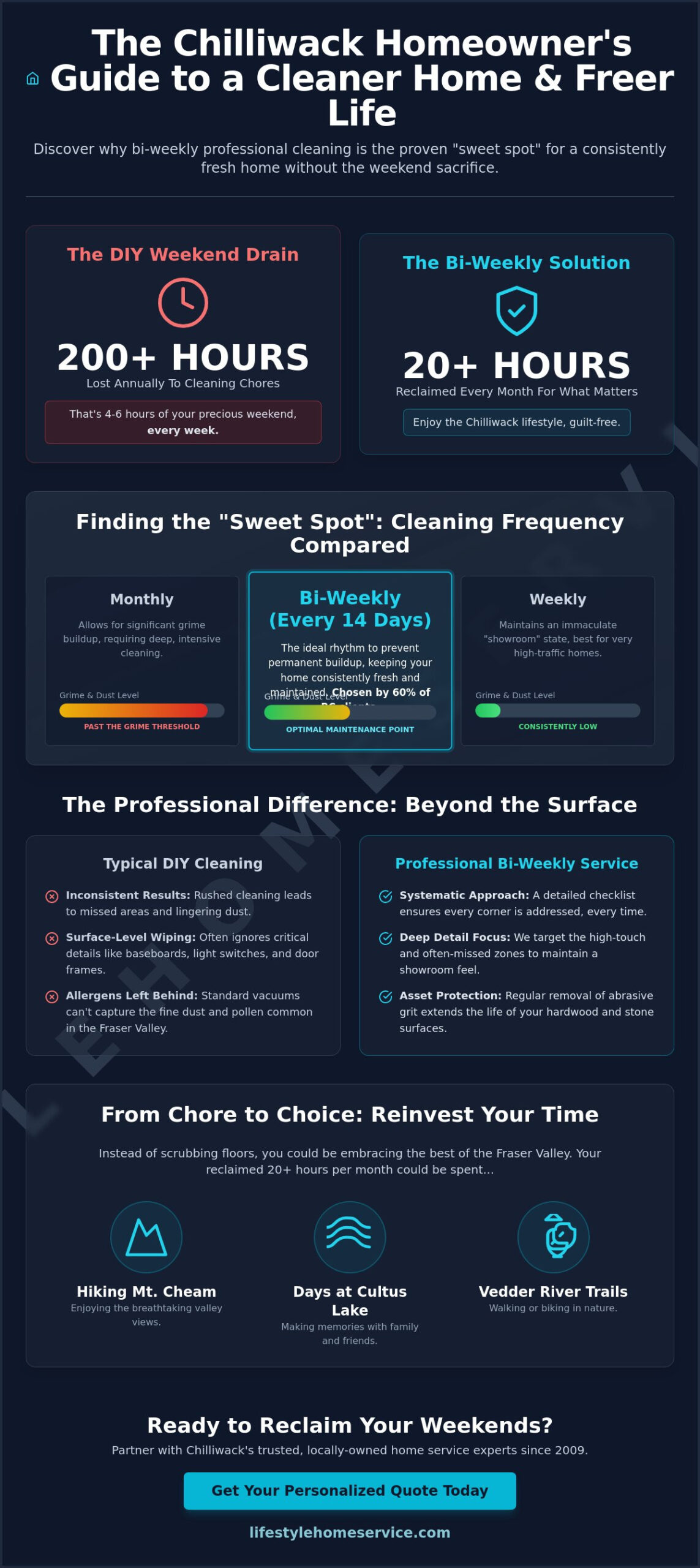 Bi-Weekly House Cleaning in Chilliwack: Reclaim Your Lifestyle in 2026 - Infographic